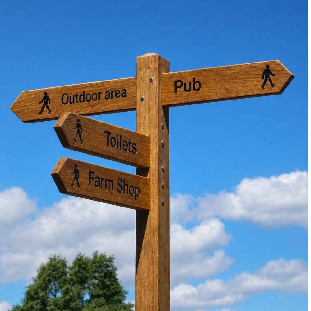 Estate Wayfinding Finger Post Sign