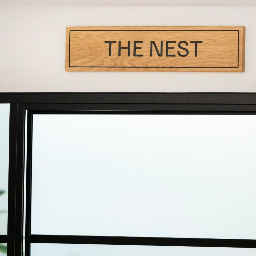Office Horizontal Engraved Wooden Sign