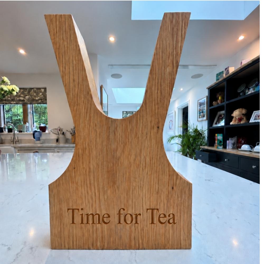 Personalised Solid Oak Welly Pull