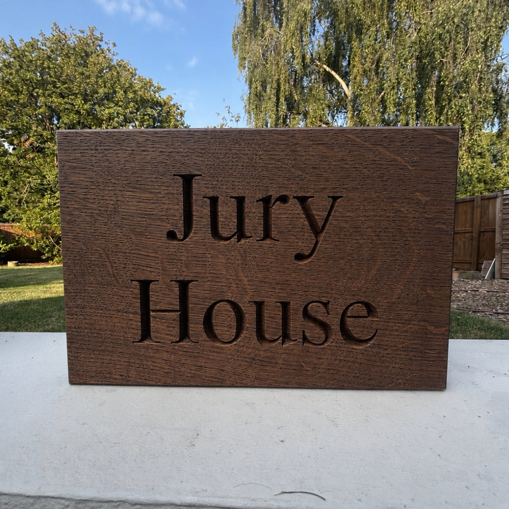 Rectangle Wooden Engraved House Name Sign