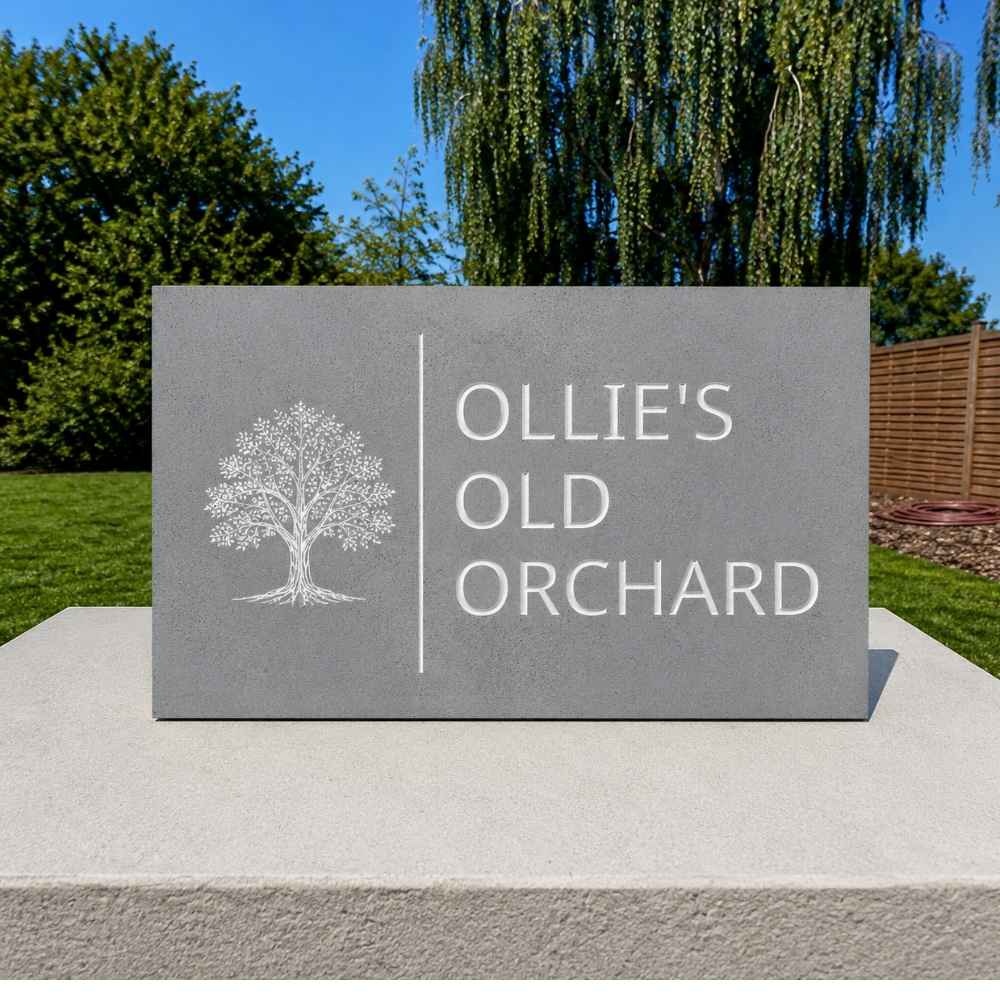 Grey Stone and white text