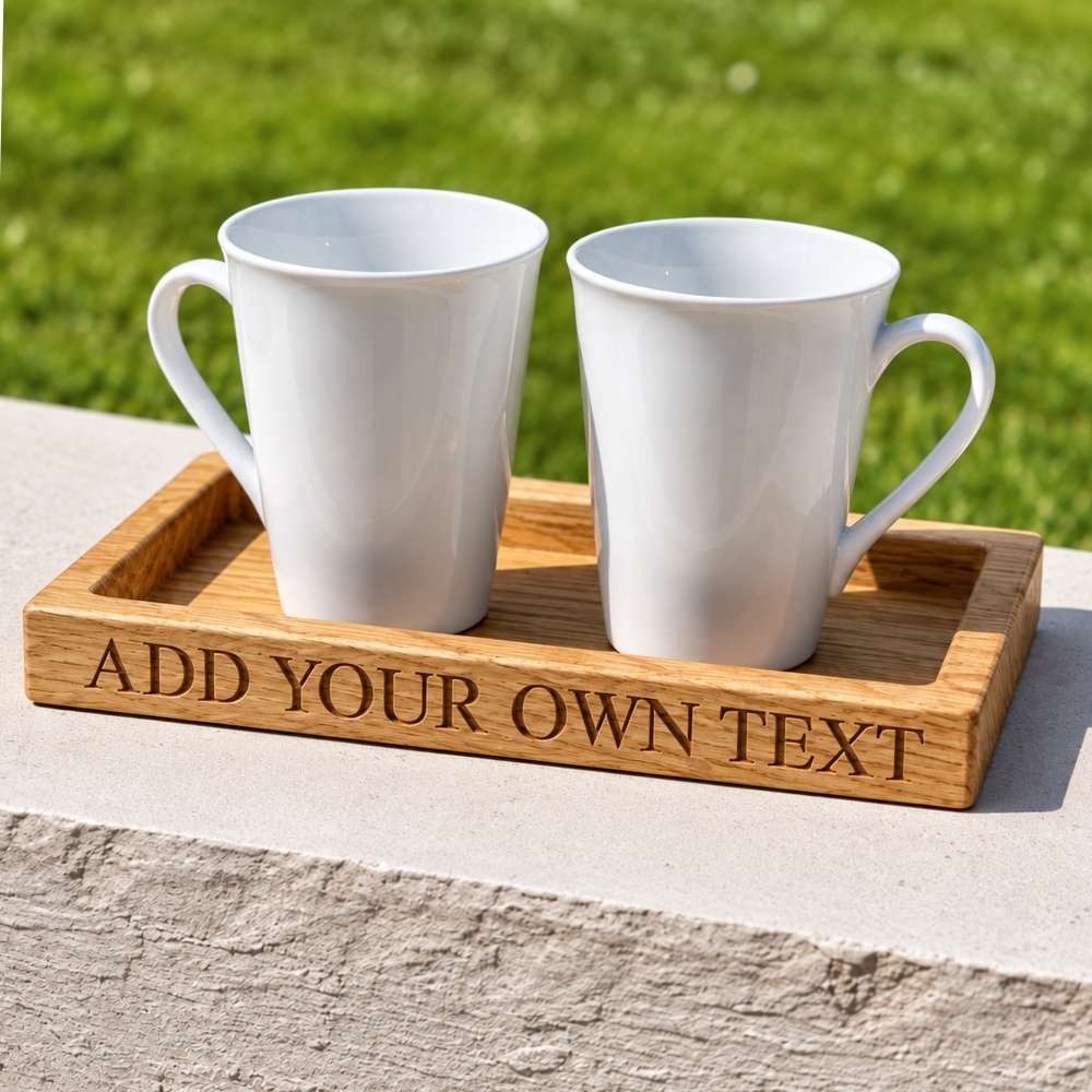Personalised Oak Drinks Tray