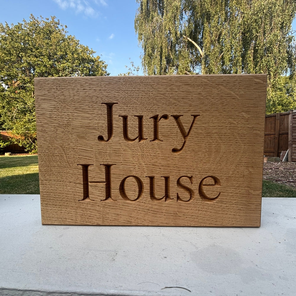 Rectangle Wooden Engraved House Name Sign